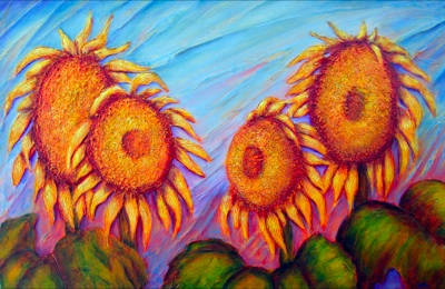 Blue Skies & Sunflowers