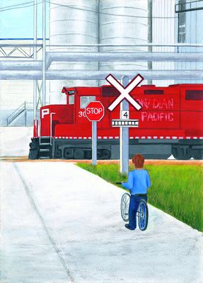 X is for Railway Crossing